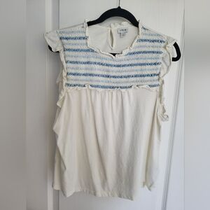 J. Crew Factory Sleeveless Smocked Top